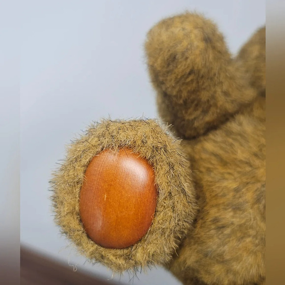 Vintage Robert Raikes Brown Jamie Jointed 9" Bear #5453 Applause 1985 Wood Face - Picture 3 of 11